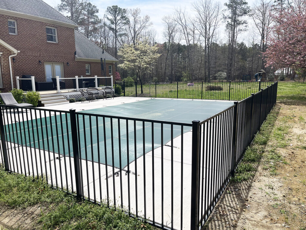 Aluminum Fence Build around Pool Richmond Virginia Fence Installer