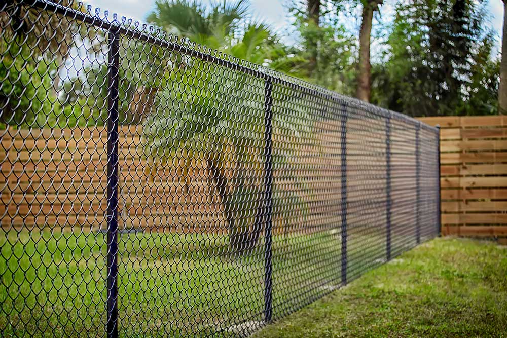 Black Chain Link Fence