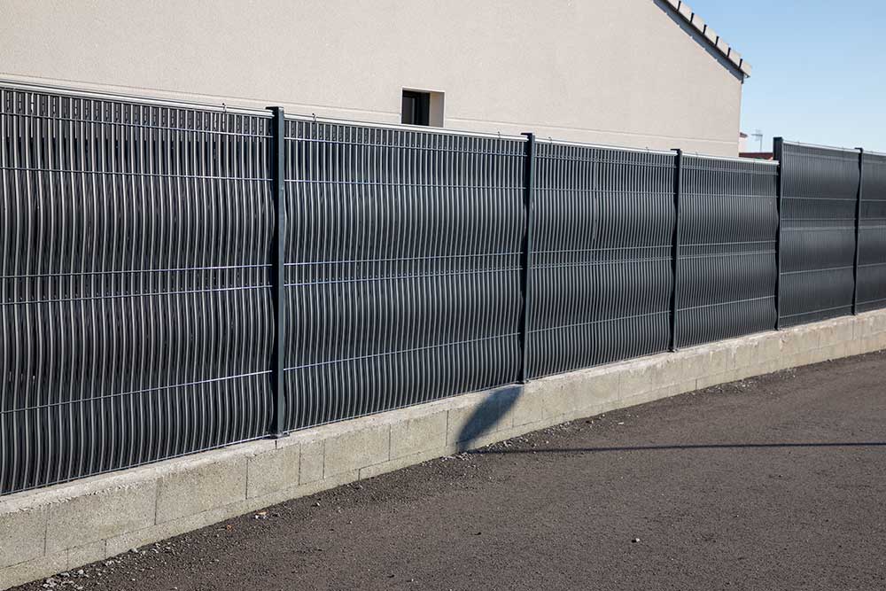 Wall fence street aluminium modern barrier